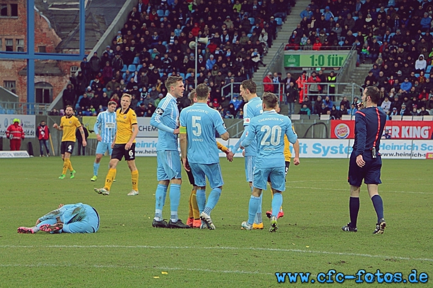 Chemnitzer FC - SG Dynamo Dresden 2:2 (1:2)