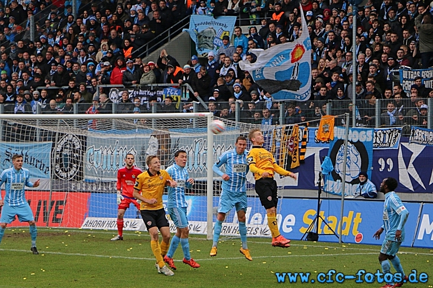 Chemnitzer FC - SG Dynamo Dresden 2:2 (1:2)